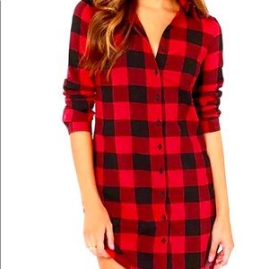 Red and Black light flannel